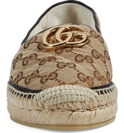 gucci women's platform espadrilles|Gucci pilar espadrille flat.